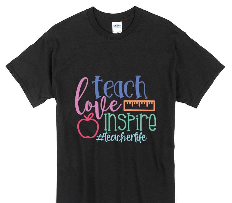 Custom Gildan 100% Cotton Black T-Shirt