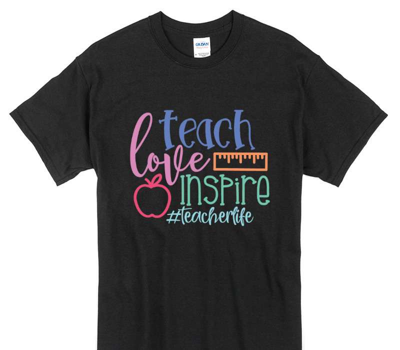 Custom Gildan 100% Cotton Black T-Shirt