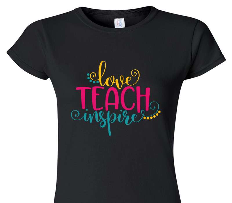 Custom Womens Soft Style 100% Cotton Black T-Shirt