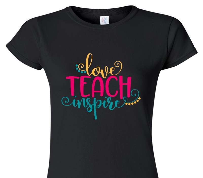 Custom Womens Soft Style 100% Cotton Black T-Shirt