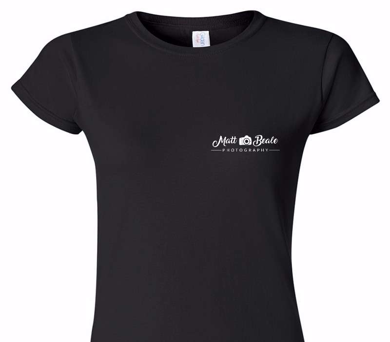 Custom Womens Soft Style 100% Cotton Black T-Shirt
