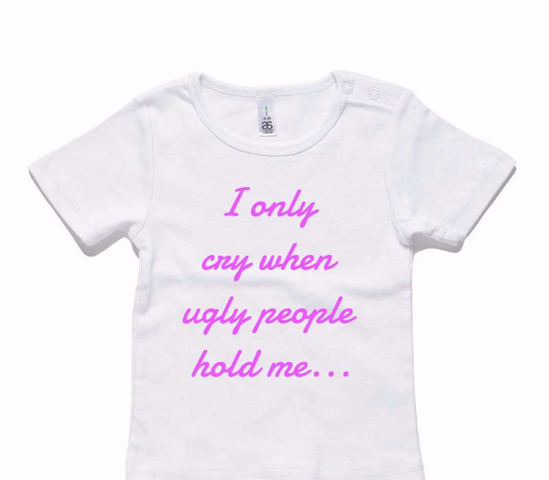 Custom AS Colour White Baby T-Shirt