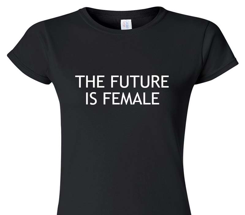 Custom Womens Soft Style 100% Cotton Black T-Shirt