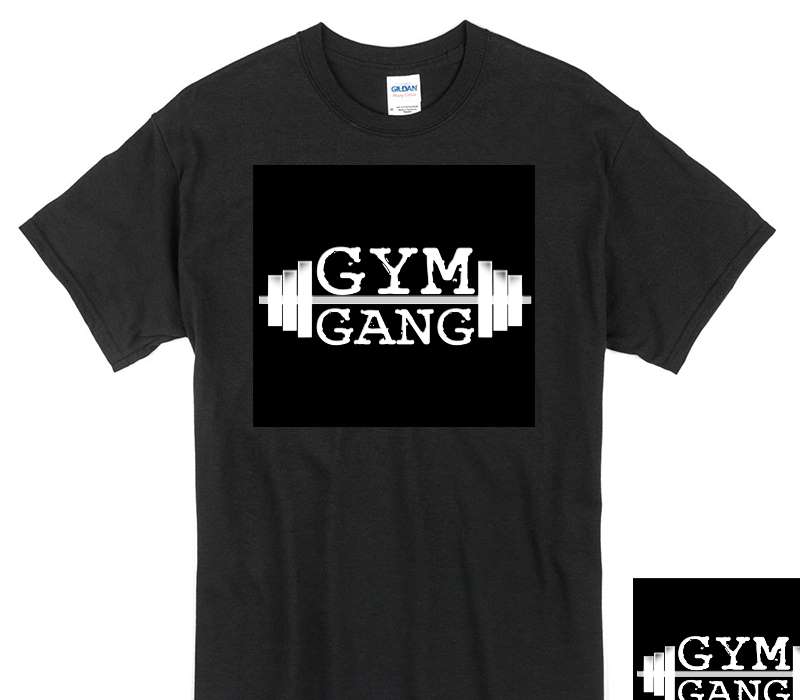 Custom Gildan 100% Cotton Black T-Shirt