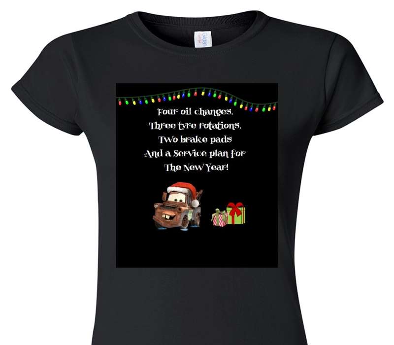 Custom Womens Soft Style 100% Cotton Black T-Shirt
