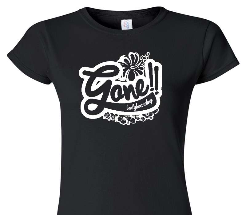 Custom Womens Soft Style 100% Cotton Black T-Shirt