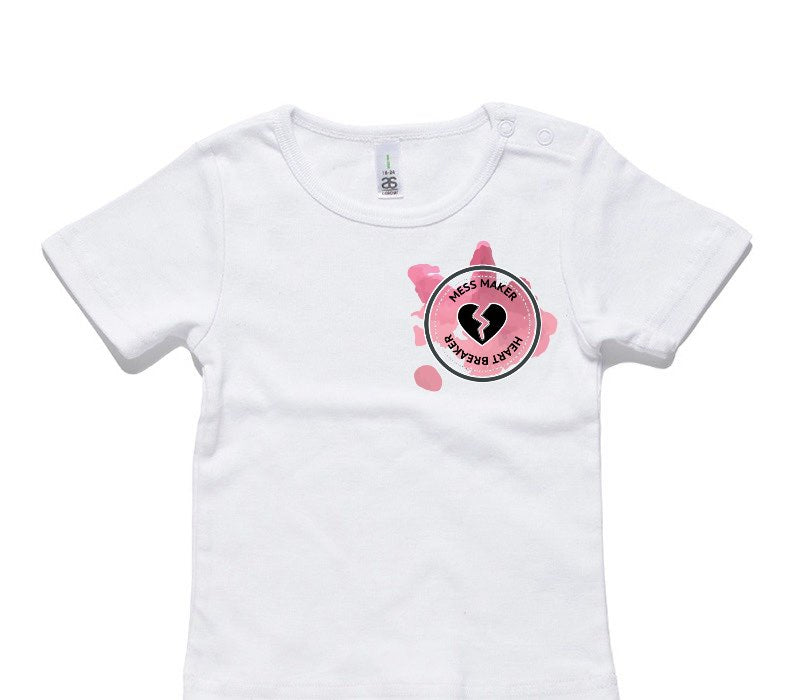 Custom AS Colour White Baby T-Shirt