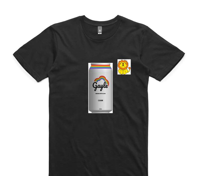 Custom AS Colour 100% Cotton Black T-Shirt