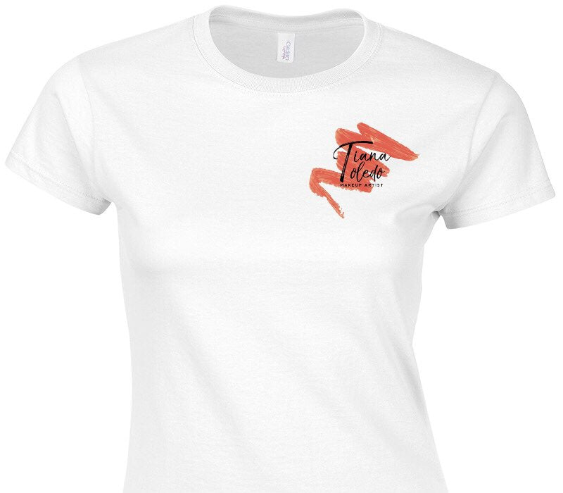 Custom Womens Soft Style 100% Cotton White T-Shirt
