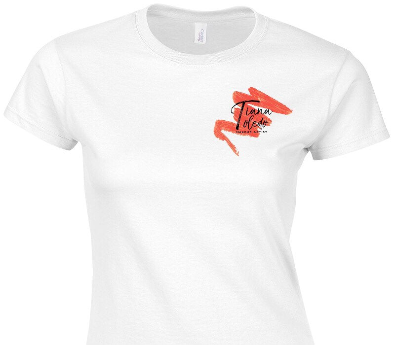 Custom Womens Soft Style 100% Cotton White T-Shirt
