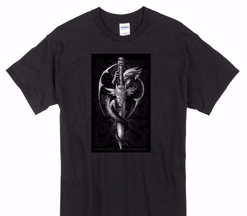 Custom Gildan 100% Cotton Black T-Shirt