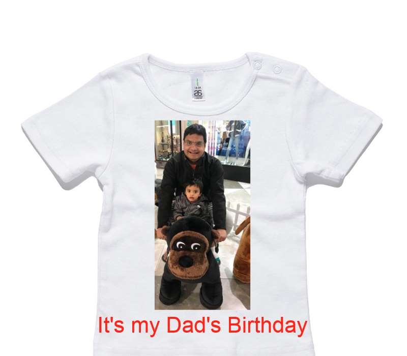Custom AS Colour White Baby T-Shirt
