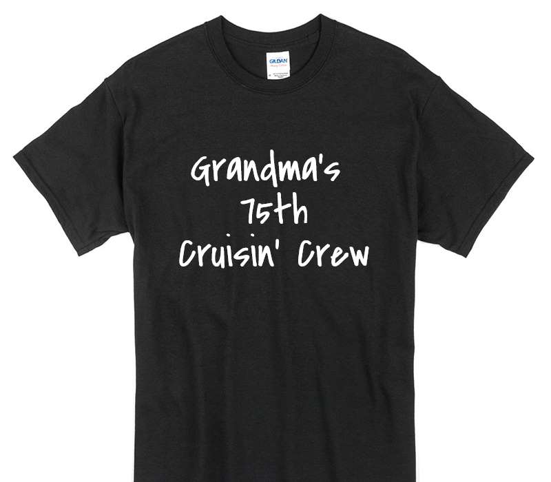 Custom Gildan 100% Cotton Black T-Shirt