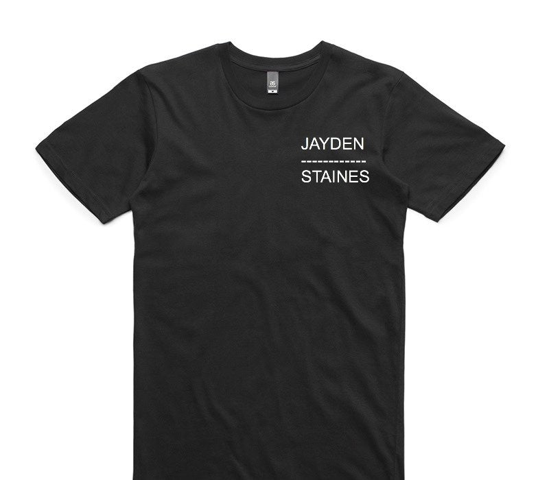 Custom AS Colour 100% Cotton Black T-Shirt