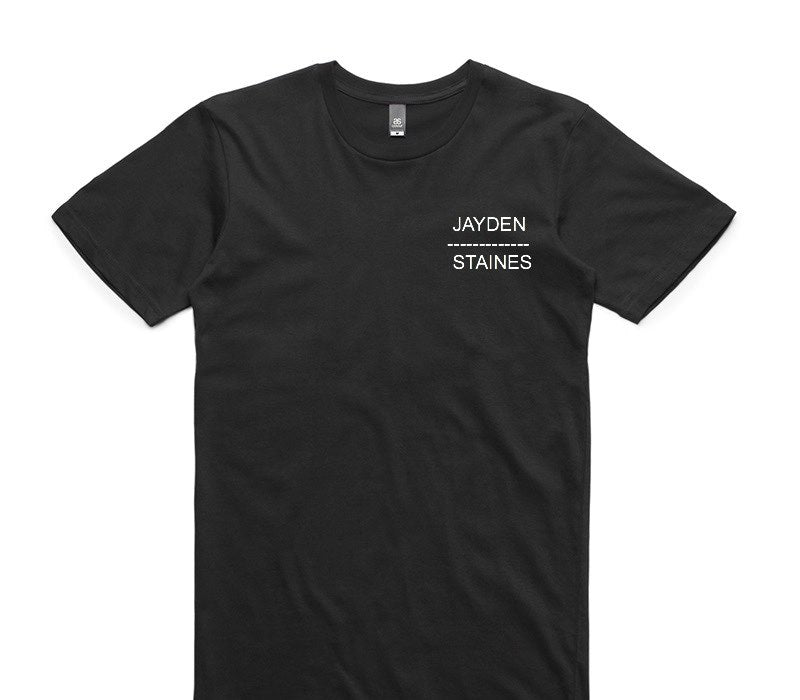 Custom AS Colour 100% Cotton Black T-Shirt