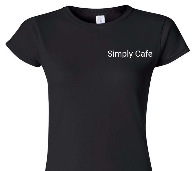 Custom Womens Soft Style 100% Cotton Black T-Shirt
