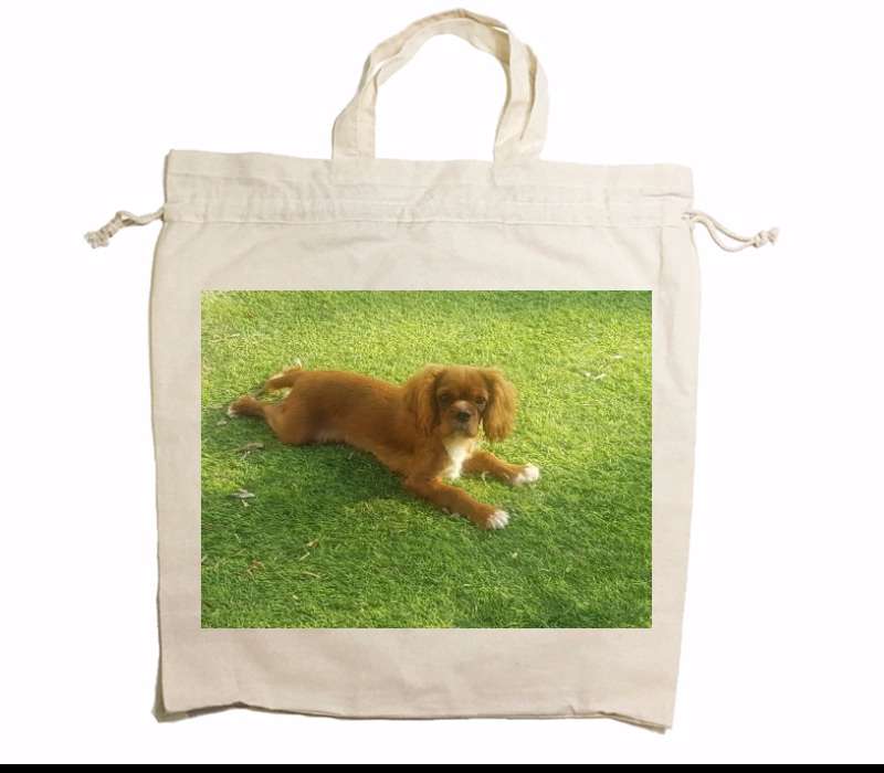 Custom Drawstring Tote Bag Cotton Calico