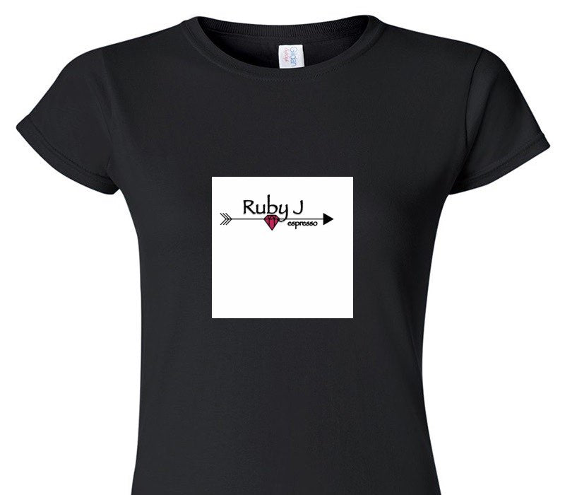 Custom Womens Soft Style 100% Cotton Black T-Shirt
