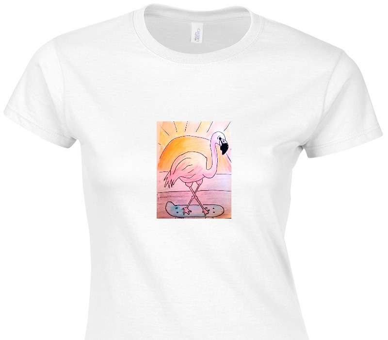 Custom Womens Soft Style 100% Cotton White T-Shirt
