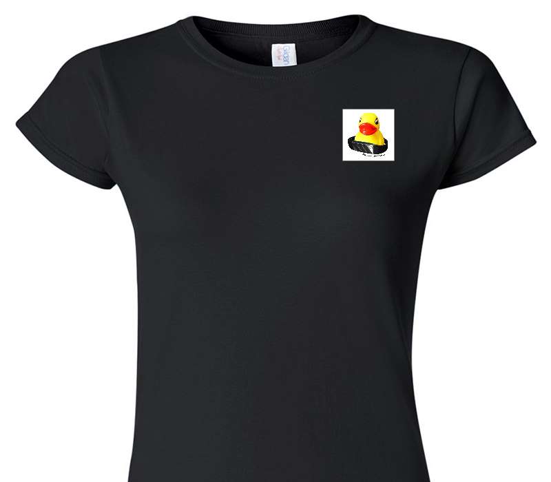 Custom Womens Soft Style 100% Cotton Black T-Shirt