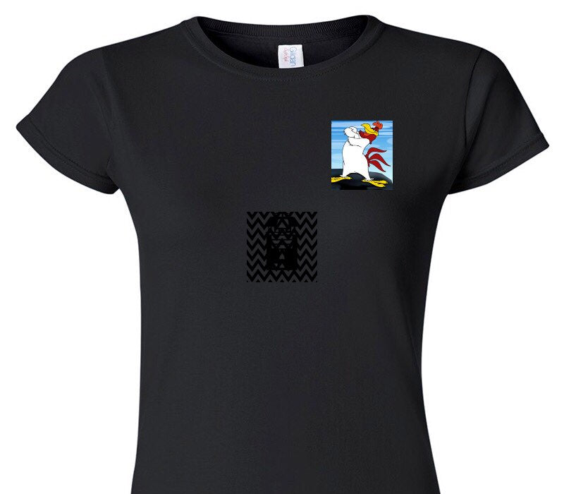 Custom Womens Soft Style 100% Cotton Black T-Shirt