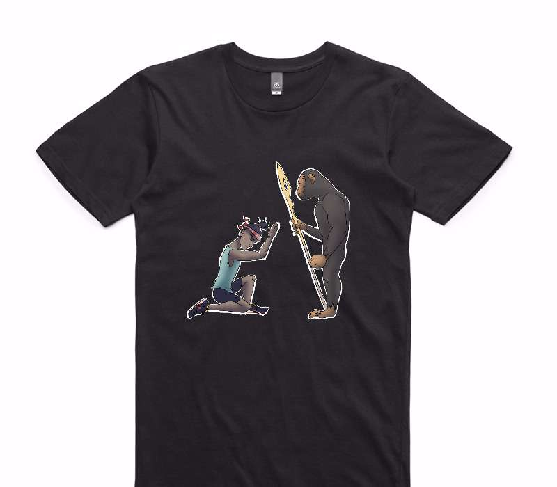 Custom AS Colour 100% Cotton Black T-Shirt