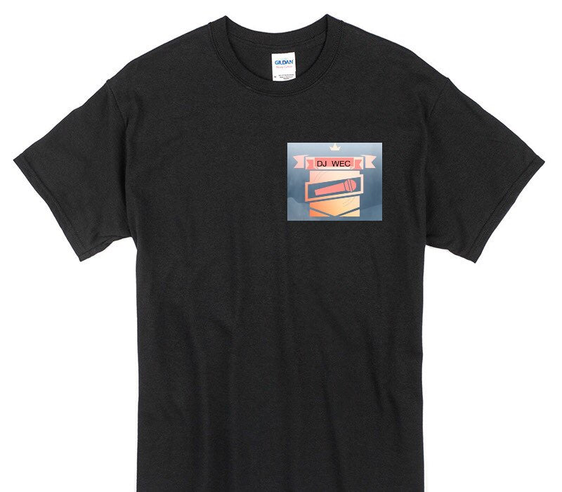 Custom Gildan 100% Cotton Black T-Shirt