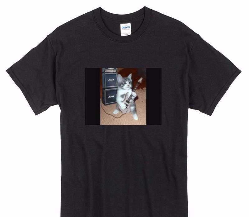 Custom Gildan 100% Cotton Black T-Shirt