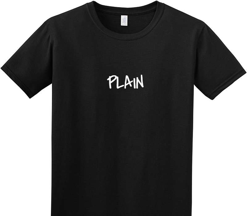 Custom Adult Soft Style 100% Cotton Black T-Shirt
