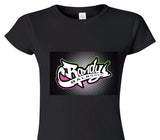 Custom Womens Soft Style 100% Cotton Black T-Shirt