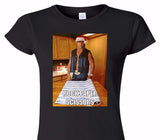 Custom Womens Soft Style 100% Cotton Black T-Shirt