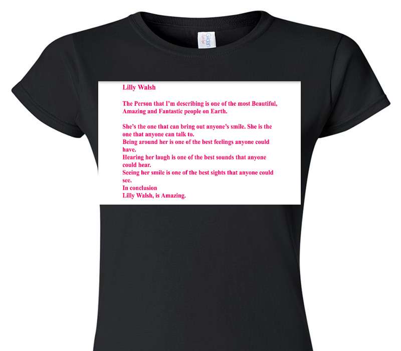 Custom Womens Soft Style 100% Cotton Black T-Shirt