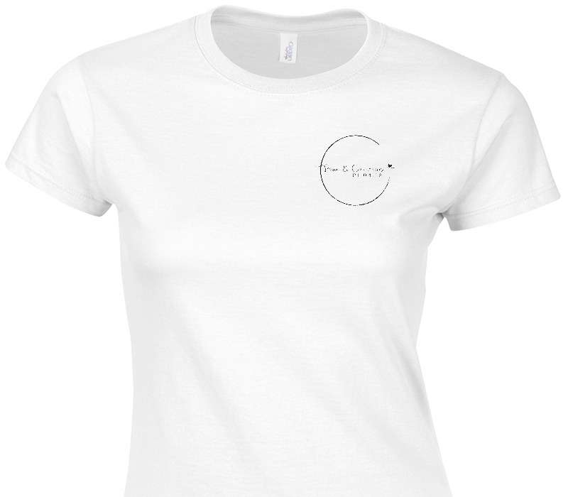 Custom Womens Soft Style 100% Cotton White T-Shirt