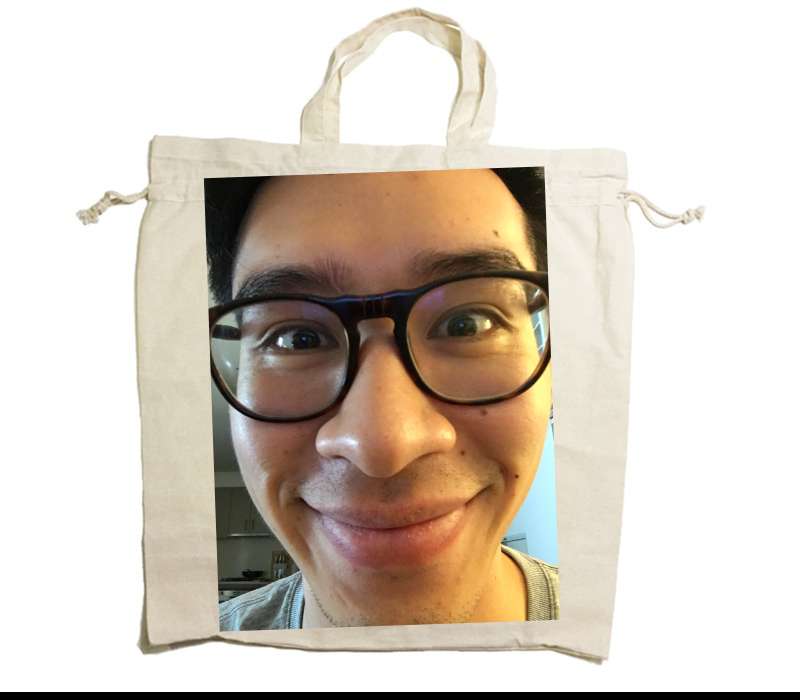 Custom Drawstring Tote Bag Cotton Calico