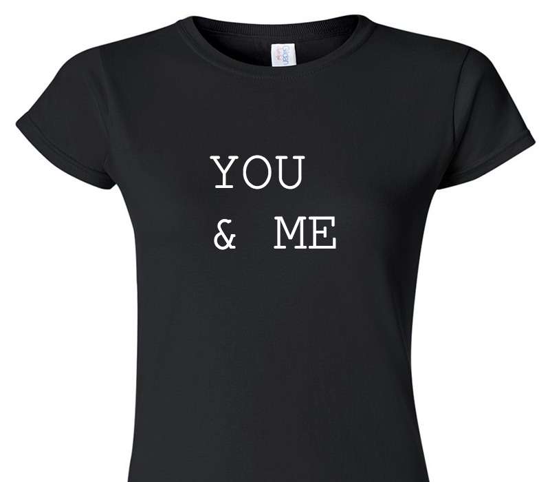 Custom Womens Soft Style 100% Cotton Black T-Shirt