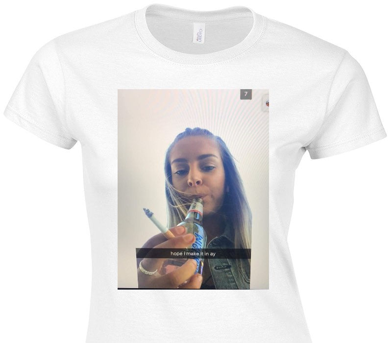 Custom Womens Soft Style 100% Cotton White T-Shirt