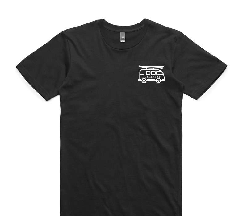 Custom AS Colour 100% Cotton Black T-Shirt