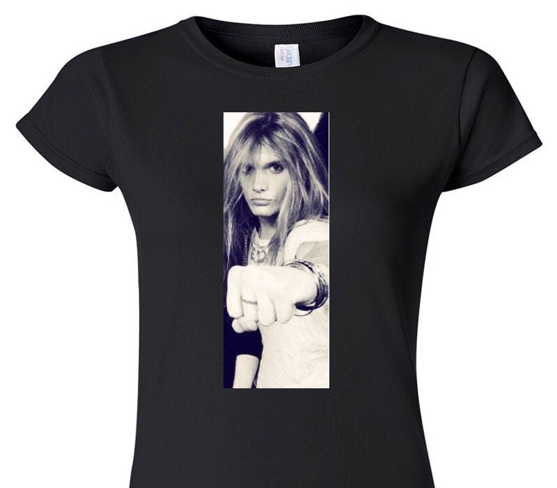 Custom Womens Soft Style 100% Cotton Black T-Shirt