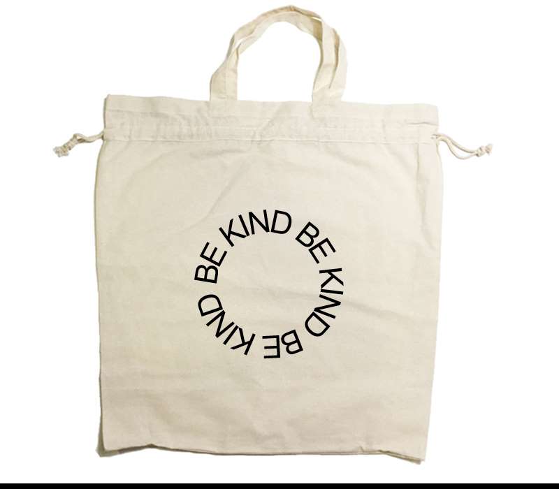 Custom Drawstring Tote Bag Cotton Calico