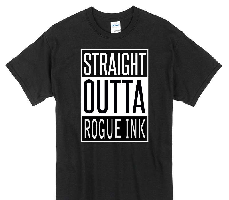 Custom Gildan 100% Cotton Black T-Shirt