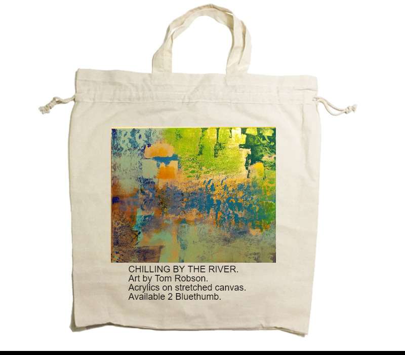 Custom Drawstring Tote Bag Cotton Calico
