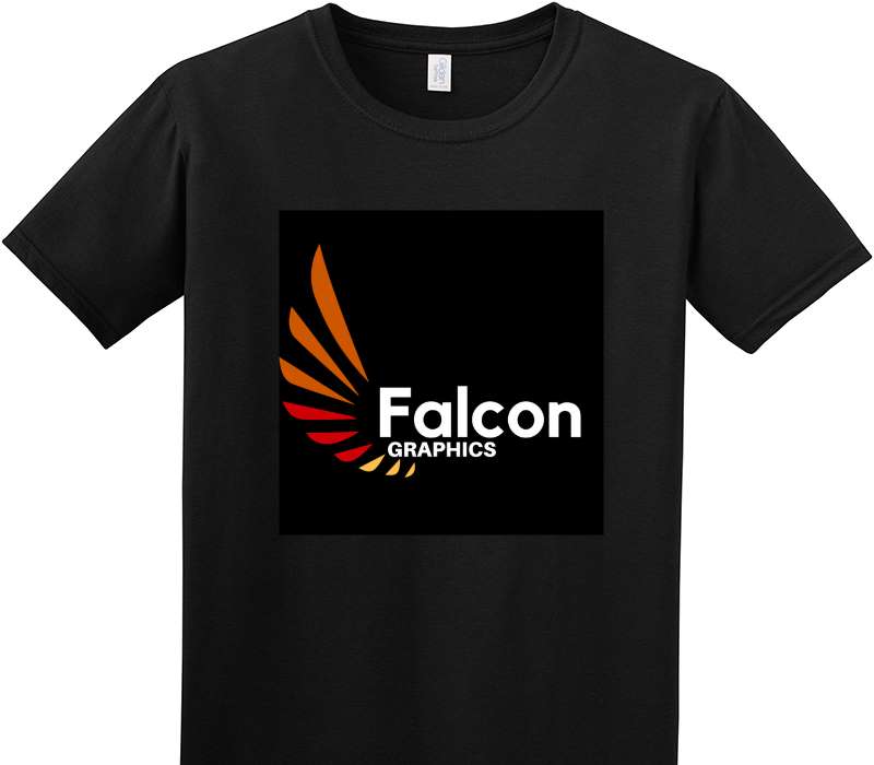 Custom Adult Soft Style 100% Cotton Black T-Shirt