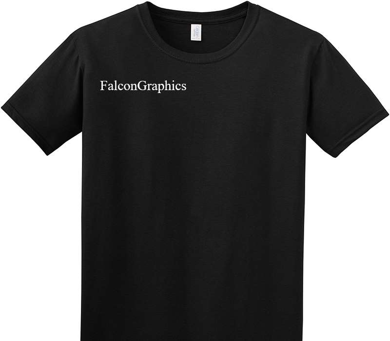 Custom Adult Soft Style 100% Cotton Black T-Shirt
