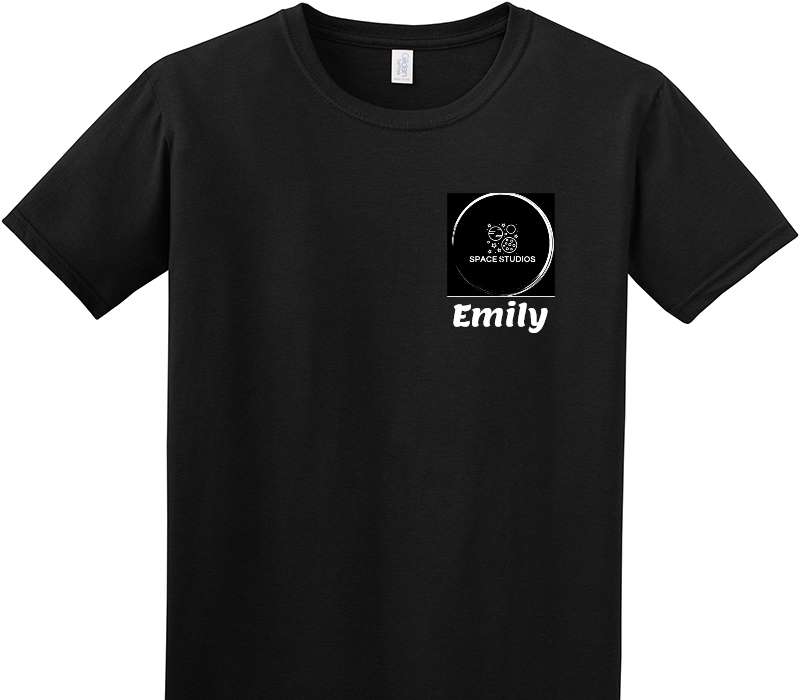 Custom Adult Soft Style 100% Cotton Black T-Shirt