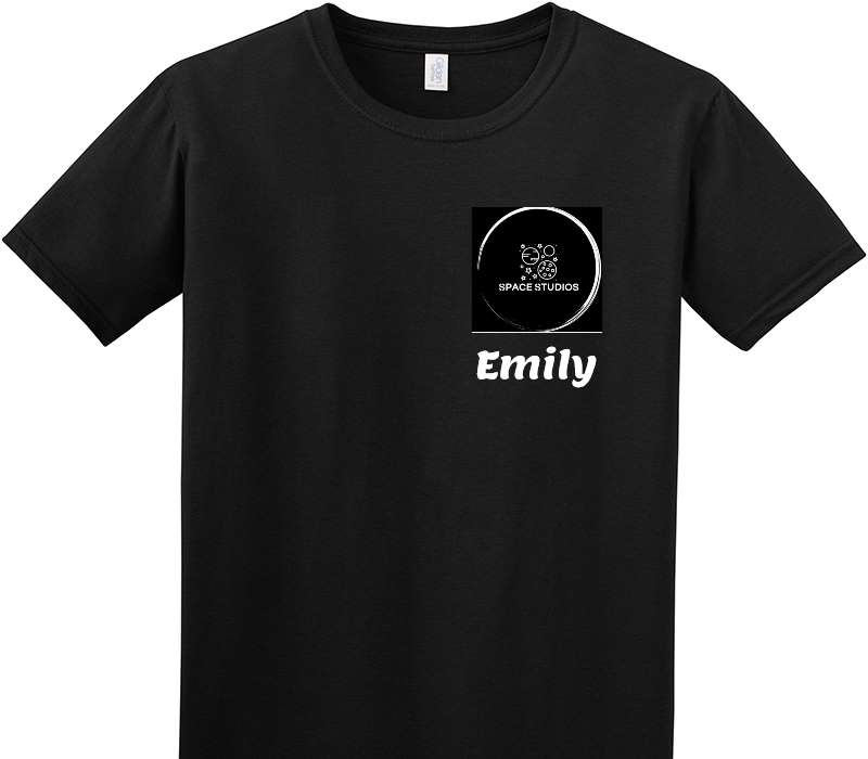 Custom Adult Soft Style 100% Cotton Black T-Shirt