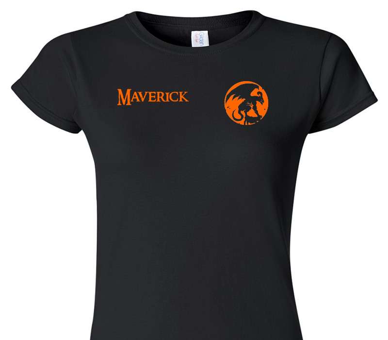 Custom Womens Soft Style 100% Cotton Black T-Shirt