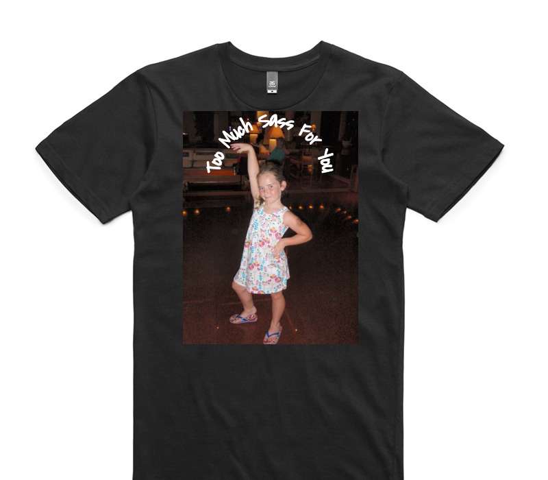 Custom AS Colour 100% Cotton Black T-Shirt