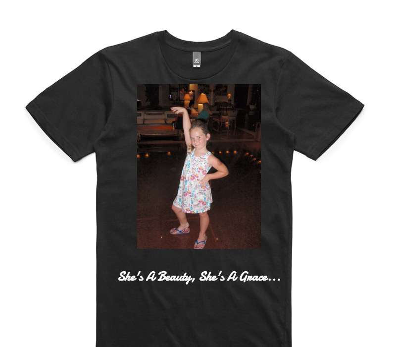 Custom AS Colour 100% Cotton Black T-Shirt