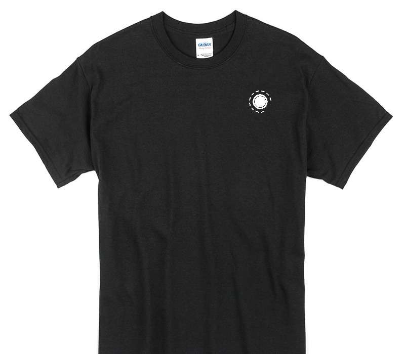 Custom Gildan 100% Cotton Black T-Shirt