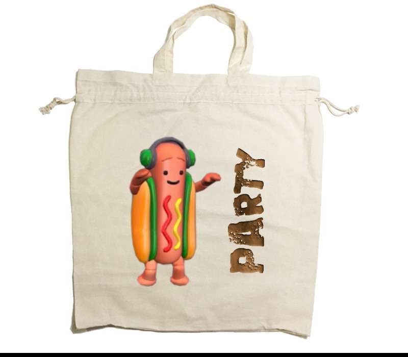 Custom Drawstring Tote Bag Cotton Calico